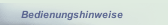 Bedienungshinweise